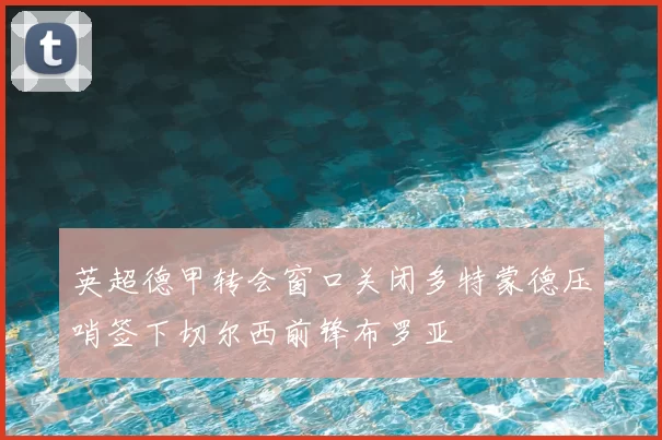 英超德甲转会窗口关闭多特蒙德压哨签下切尔西前锋布罗亚